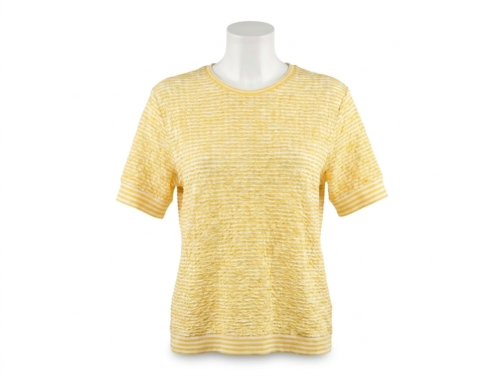 NEW CLOSED women's crew striped top in mango